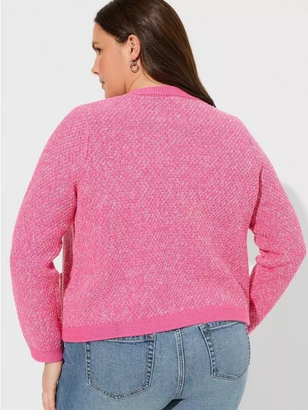 Torrid Pink  Button up Cardigan Sweater - Picture 4 of 5
